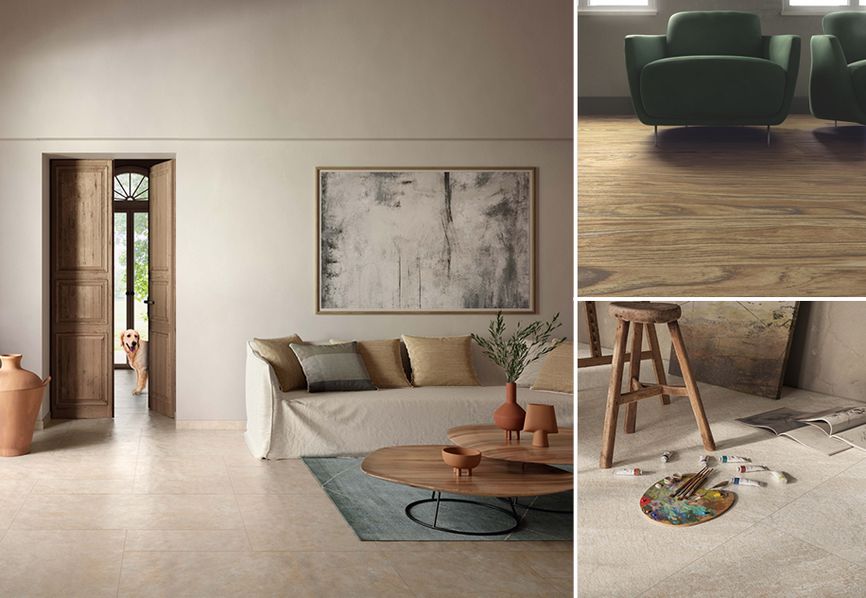 How to give a modern décor look to the sitting room with porcelain stoneware