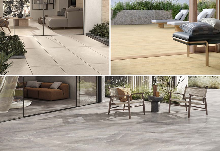 Dreaming of seamless indoor and outdoor flooring? We’ll show you how to achieve it with porcelain stoneware tiles