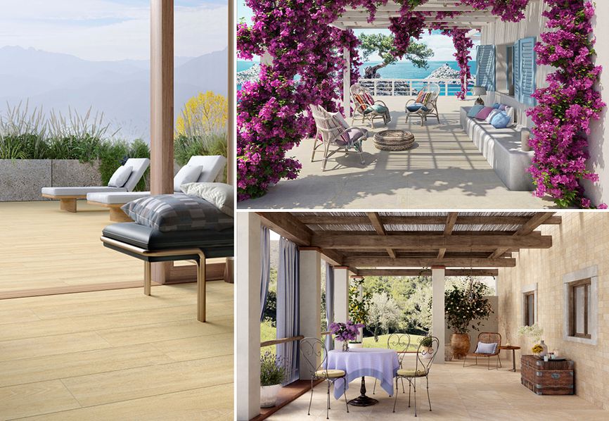 Porcelain stoneware tiles for stylish outdoor spaces