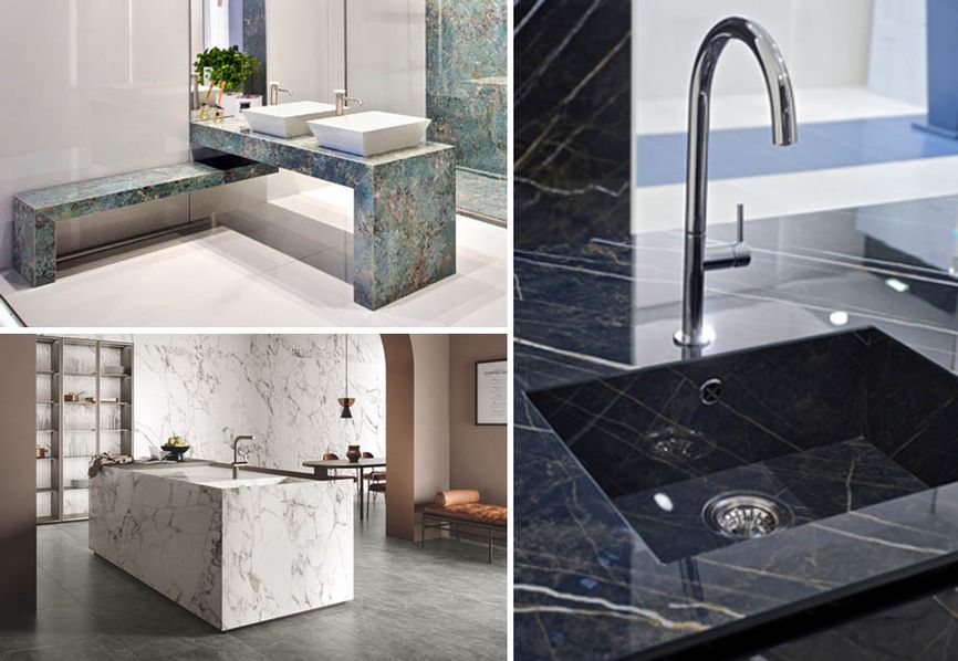 How to create tops for bathrooms and kitchens with Casalgrande Padana porcelain stoneware slabs