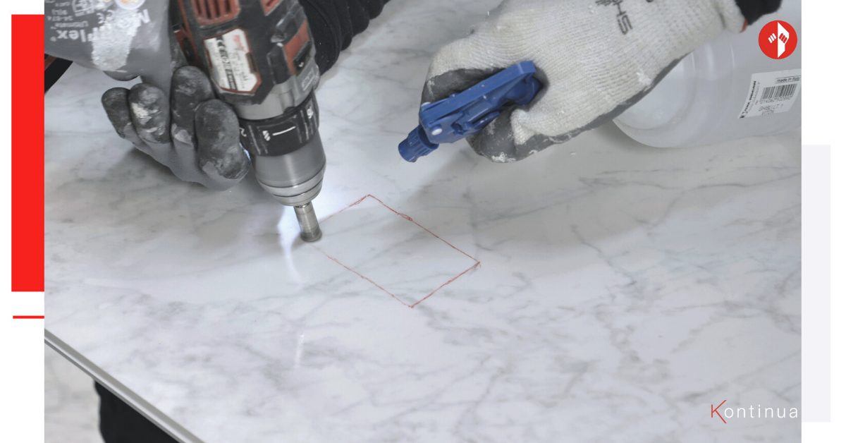 How to perforate porcelain stoneware tiles Casalgrande Padana