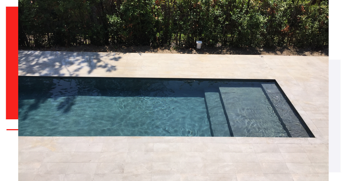 Swimming Pool In Formello Elegant Stoneware Light And Shade Effects Casalgrande Padana Shade Effects Casalgrande Padana, Tiles For Swimming Pool Surrounds