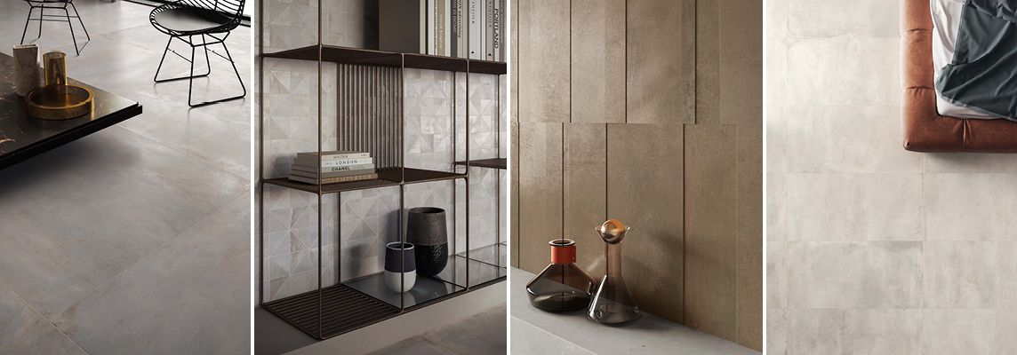 Fusion metal-effect tiles by Casalgrande Padana for industrial chic spaces