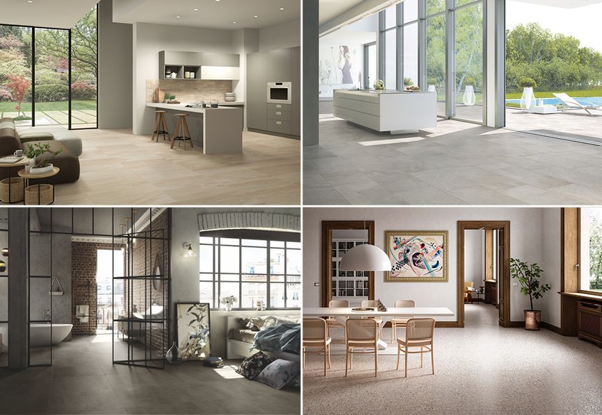 The same flooring throughout the home? Find out how, with porcelain stoneware