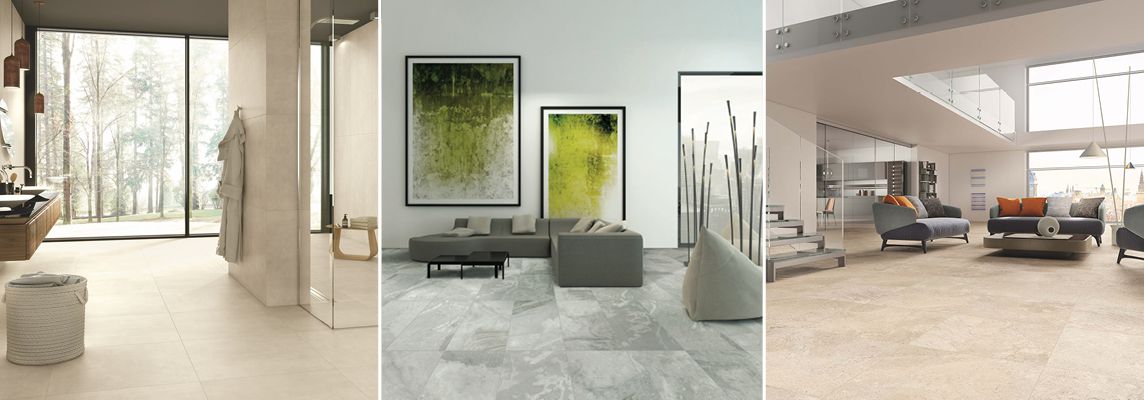 Minimal style: furnishing with porcelain stoneware tiles