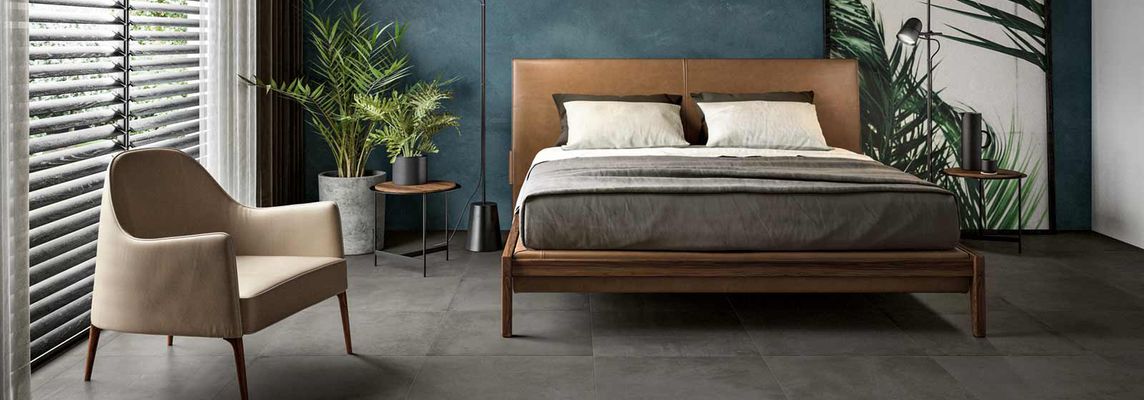 Cement-effect porcelain stoneware with bold, modern appeal Cement-effect porcelain stoneware with bold, modern appeal